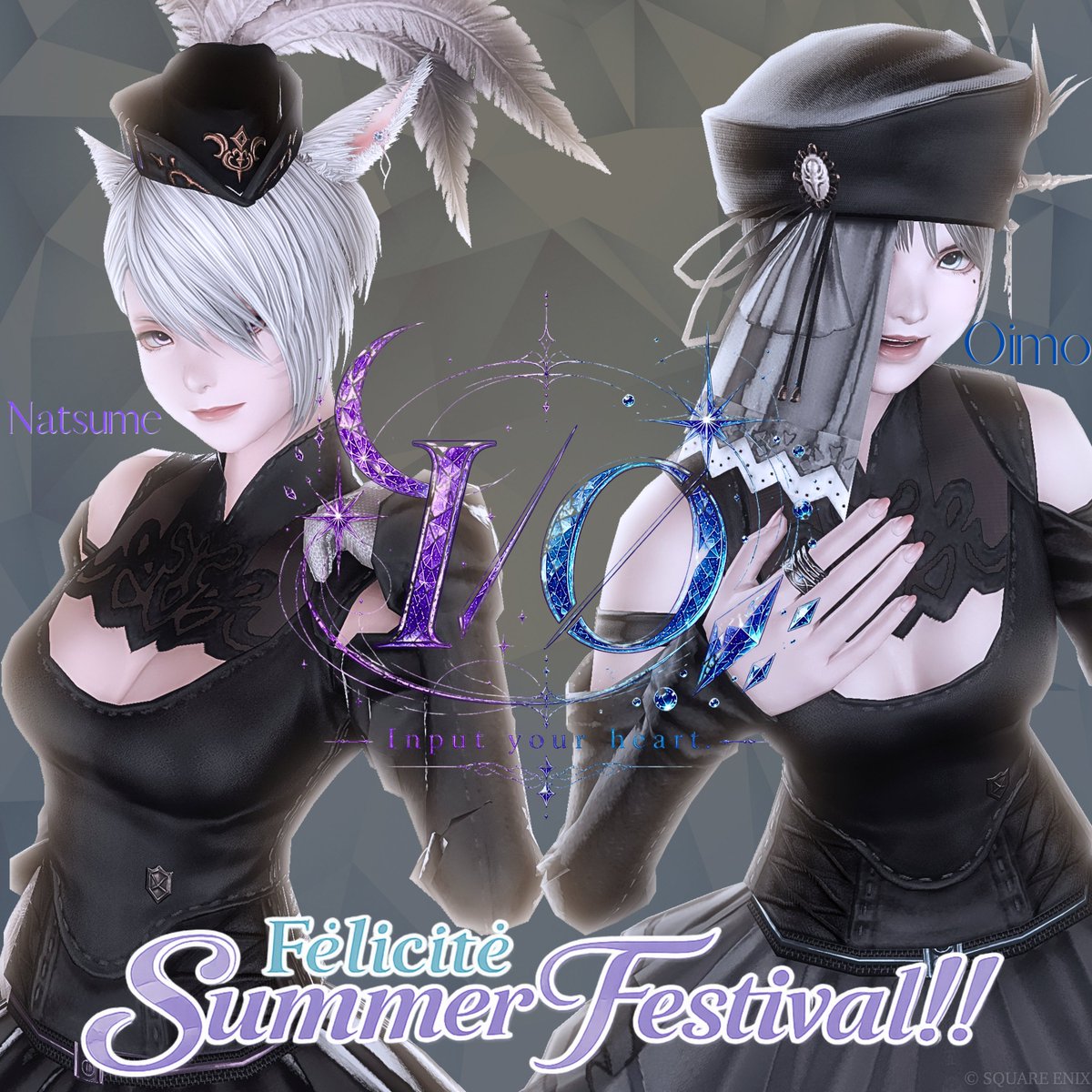 Felicite_FF14's tweet photo. ｡oＯo｡.:♡.:Cool:. ♡:.｡oＯo｡

I/O -Input your heart.-
この夏、同期する。

Oimo @F_oimo
Natusme @NatsumeLotus

｡oＯo｡.:♡.:🩵:. ♡:.｡oＯo｡ https://t.co/h5wi9jbnq3