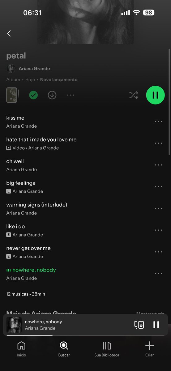 stwrsdancing's tweet photo. wheres the song petal on spotify @TeamAriana? https://t.co/tPsOWeX4Eh