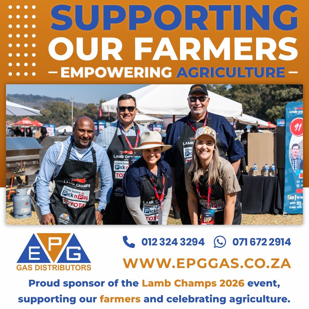EpgGas's tweet photo. Supporting Our Farmers 🐑
EPG Gas was proud to be one of the sponsors of Lamb Champs Pretoria 2026, celebrating the dedication and hard work of South Africa's sheep farming community.
Supporting Agriculture • Supporting Communities
https://t.co/srZQWDwozM
#EPG #EPGGas https://t.co/KRXmTaMwzH