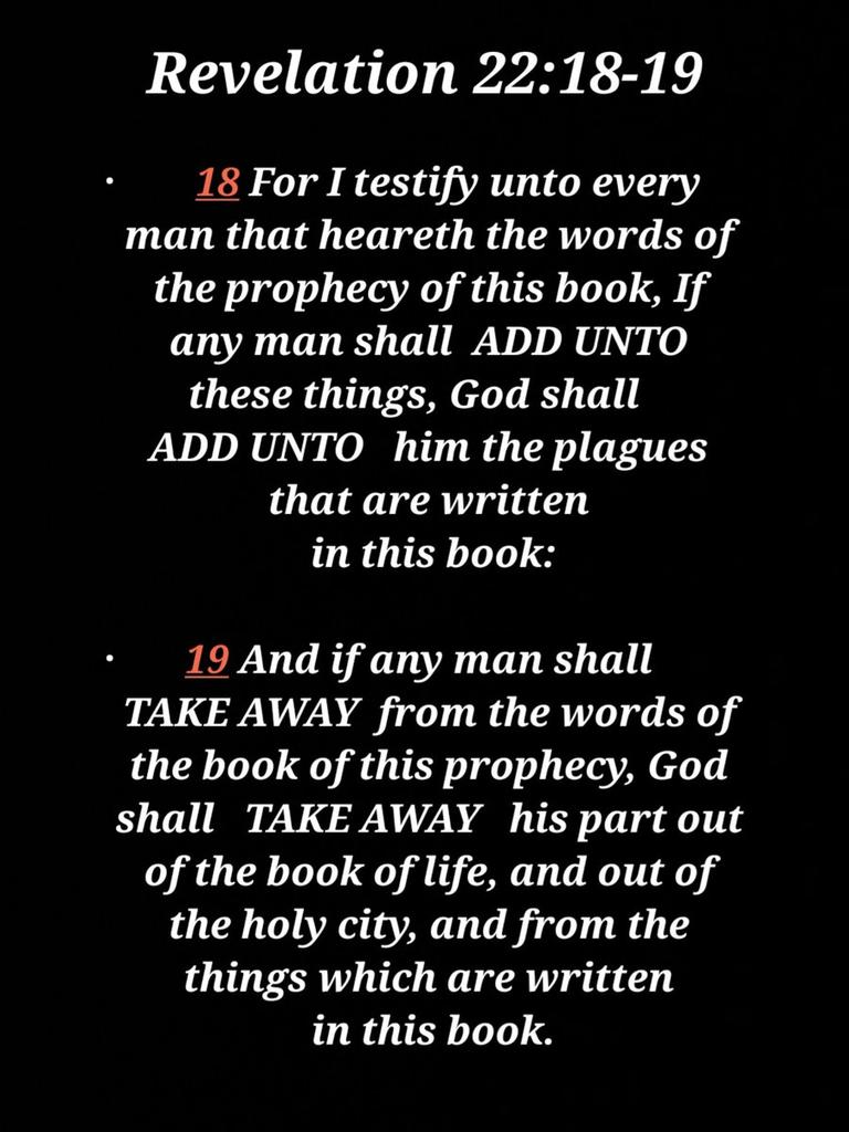fear_wisdom's tweet photo. The Danger of #Adding and  #TakingAway  Prophecy #BibleTruths https://t.co/MP9sJhsvku