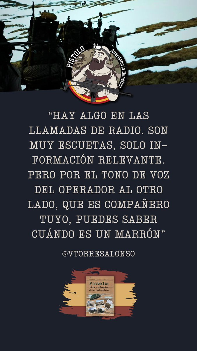 missMLis2's tweet photo. 🧵5🇪🇸💚“Hay algo en las llamadas de radio. Son muy escuetas, solo información relevante. Pero por el tono de voz del operador al otro lado, que es compañero tuyo, puedes saber cuándo es un marrón”
@VTorresAlonso #PISTOLO https://t.co/pR9Q2VBcWy
