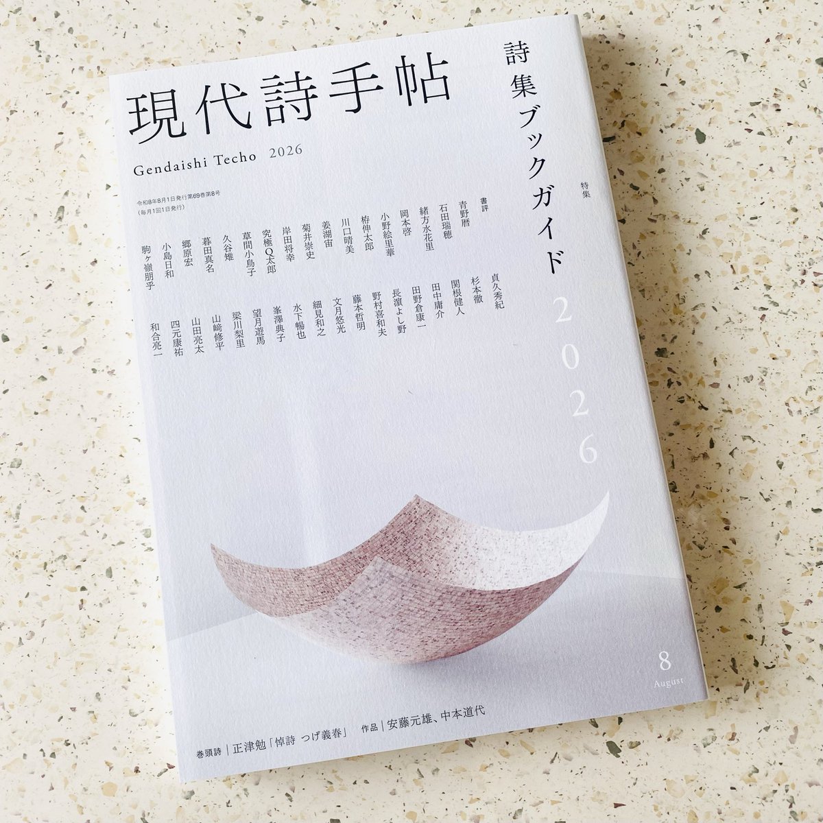 現代詩手帖』8月号の特集「詩集ブックガイド 2026」にて、深沢レナ詩集