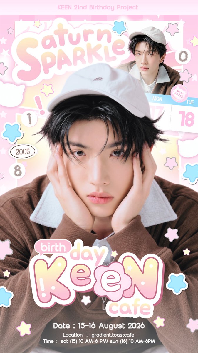 keenbdaybaby's tweet photo. KEENKENO BIRTHDAY CAFE 🎂
#SaturnSparkleKeenNight #keenkeno 
ㅡ Birthday Project for @keenkeno_sp 🎂🧡

🗓 date : 15 - 16 August 2026 
📍 gradient.toastcafe ㅡ mrt samyan
 time ㅡ 10.00 a.m - 6 p.m

รายละเอียดอื่น ๆ จะลงให้ทราบเพิ่มเติมคับ

#HappyKeen21stBDayProject https://t.co/sTgS9YK4Dj
