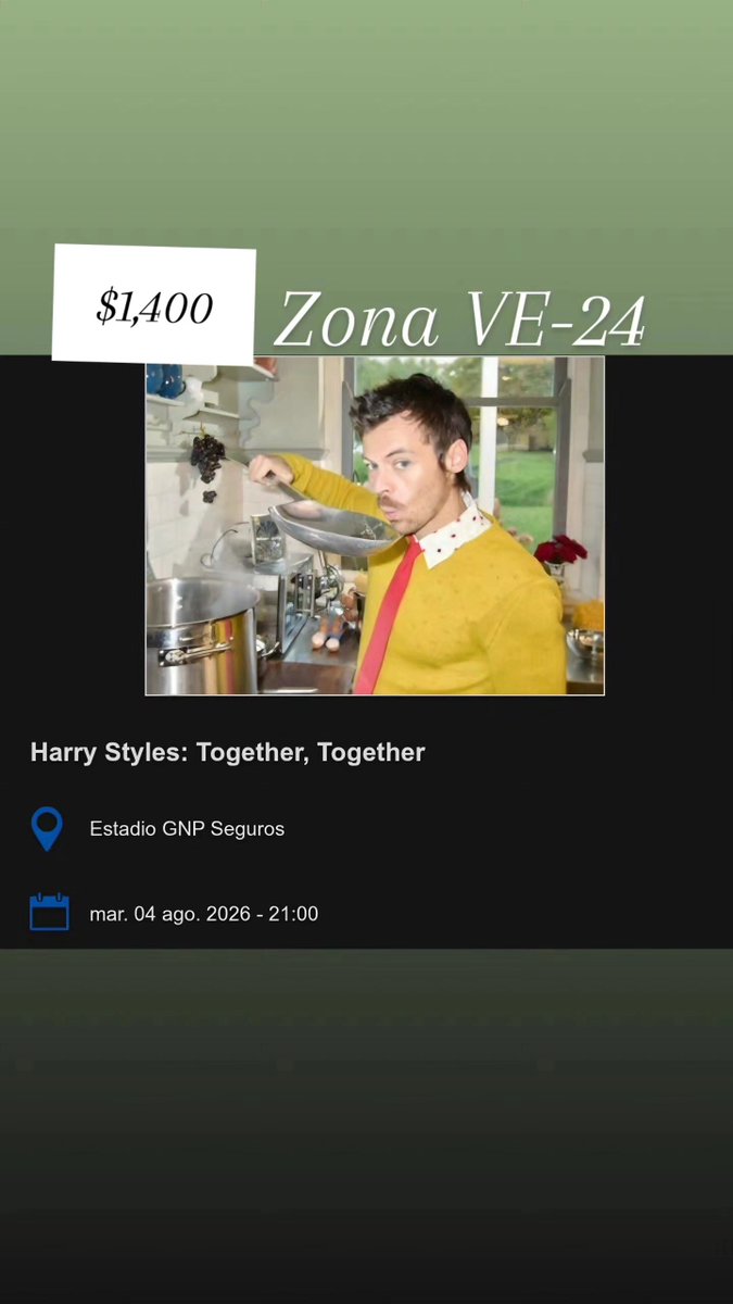 Nayeli_Garza1D's tweet photo. Hola, vendo boleto para el 04 de agosto zona VE-24 en $1,400
Tengo referencias de venta de boletos
#harrystyles #HarryStylesCdmx https://t.co/LQXrvRcCWm