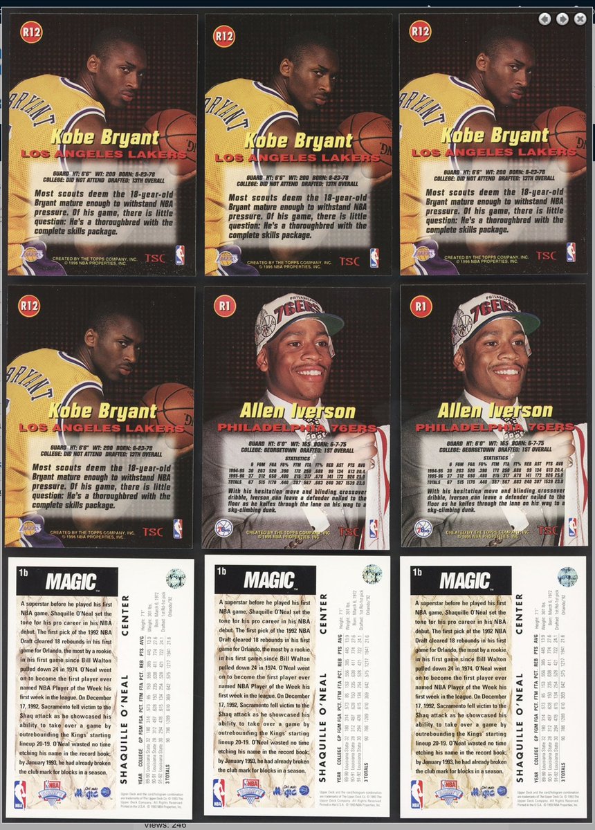 sadmetsfan1's tweet photo. ROOKIE LOT! 
55+ HOF rookie cards personally pack-pulled by me.
These are prime grading candidates with crisp corners, great centering, and clean gloss.
Gradeable Highlights Include:
(4) 1996 Topps Stadium Club Kobe Bryant RC (Clean back borders)

https://t.co/Ygzwx6ugGK https://t.co/f24IbehdeY