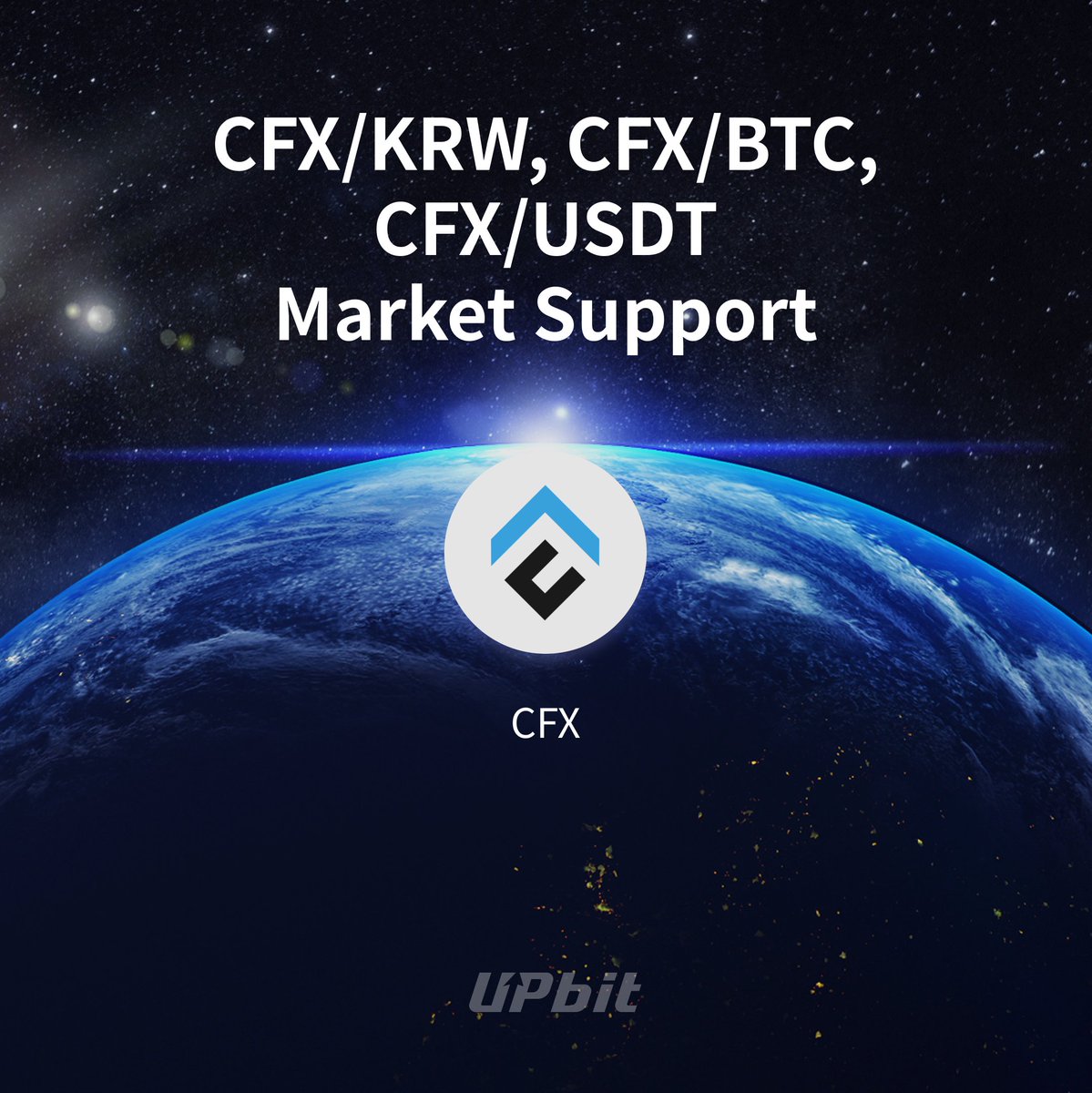 Official_Upbit's tweet photo. 신규 디지털 자산 콘플럭스(CFX) 거래지원 안내

✅ 지원 마켓: KRW, BTC, USDT 마켓
📅 거래지원 개시 시점 : 2026-07-31 16:00 KST 예정

🔗공지 바로가기:
https://t.co/X3WgW8Vfbw

#Upbit #CFX
@Conflux_Network https://t.co/gMerm10THN