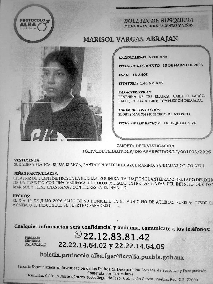 sastre_v1's tweet photo. Es posible que un pato sea más viral qué la desaparición de un ser humano? Perdí a mi hija el 19 de éste mes. Hasta ahora no sabemos nada de ella @GlodeJo07, @FiscaliaPuebla @Dios_0ficial apoyen por favor https://t.co/9IoxxpN9uT