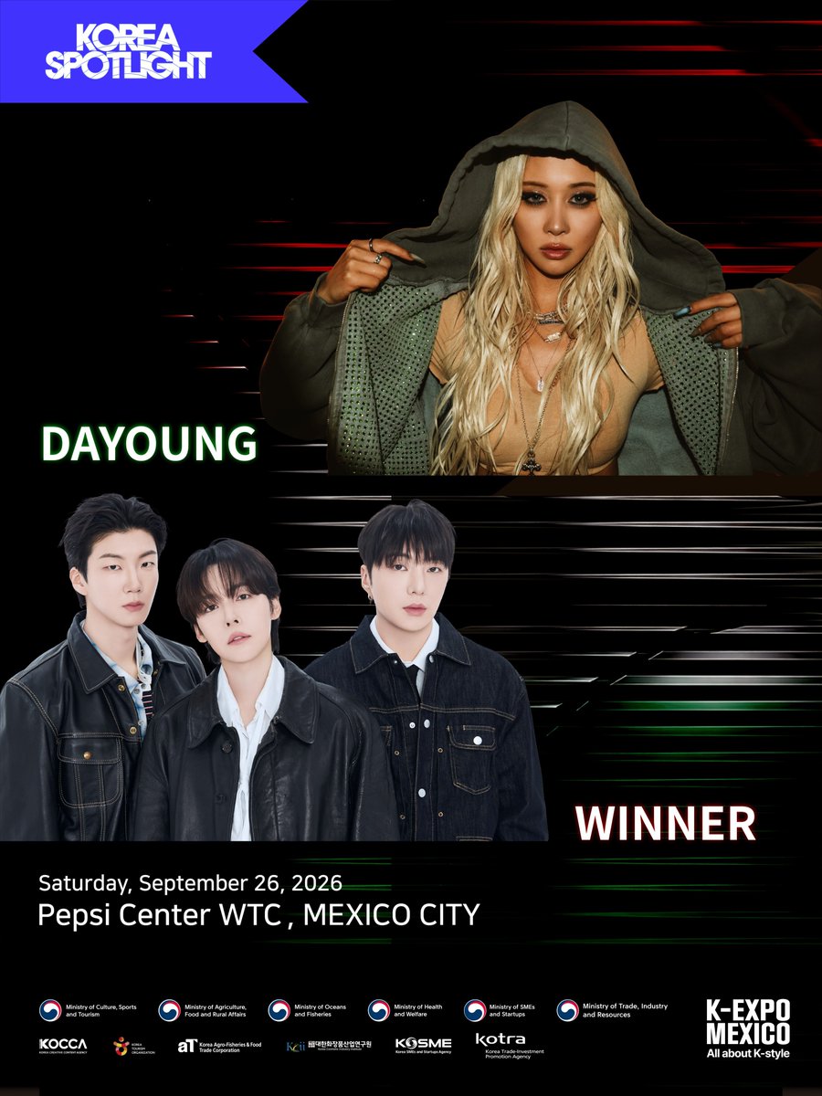 YGFacts_sprt's tweet photo. WINNER is heading to Mexico City for the "Korea Spotlight" K-Music Stage on September 26! 

🔗 https://t.co/jLemmCPwRs

#WINNER #위너 @yg_winnercity https://t.co/SIYIcqLeWp