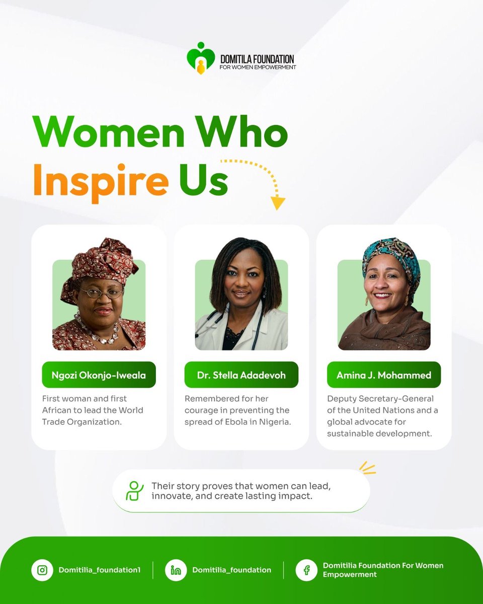 domifoundation's tweet photo. Every generation is shaped by women who choose courage over comfort and purpose over fear.

Their stories remind every girl that leadership, excellence, and impact are possible regardless of where she starts.

Tag a woman who inspires you and deserves to be celebrated. https://t.co/zEifPYq0KX