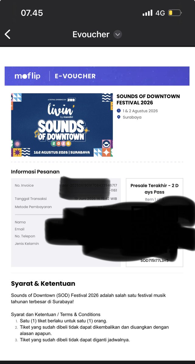 urfavdream_'s tweet photo. WTS 2 TIKET SOD 2DAYPASS
gantiin seharga aku beli di webnya gaes mau ga 

#wts #wtb #sod #sodfestival #sod2026 https://t.co/n1bQYXTTsm