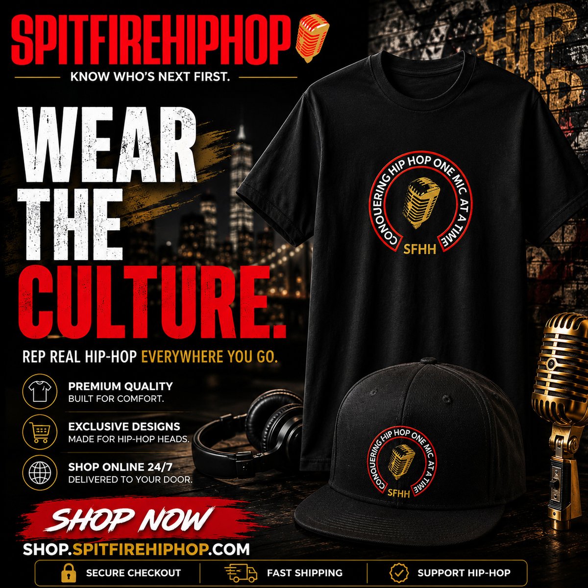 SFHHApparel's tweet photo. Hip-Hop isn't just something you hear.
It's something you wear.
Rep the culture with the official SpitFireHipHop apparel collection.
π Premium Tees
π§’ Premium Snapbacks
π€ Built for Hip-Hop
π https://t.co/OOX0uqAj3E
#SpitFireHipHop #WearTheCulture #SpitDifferently https://t.co/8tU8wLsXgm