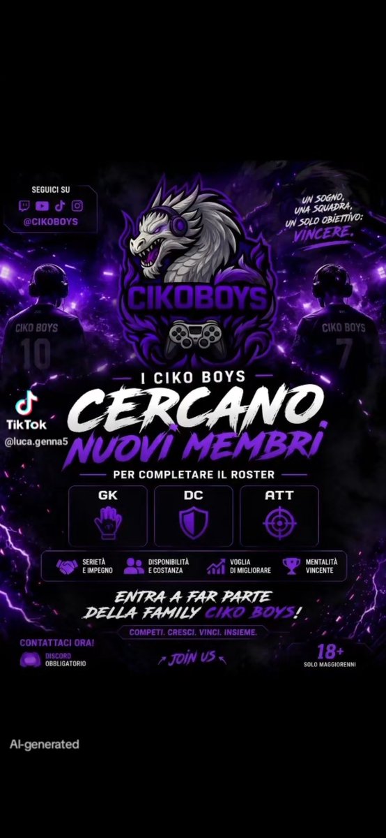 Ciko3305_twitch's tweet photo. competizioni
Ultimi posti disponibili
scrivimi in dm se sei interessato
massima serietà e educazione @VPGItaly @PCILeague @VPGEurope @LegaDilettanti https://t.co/aJjpFTOtYG
