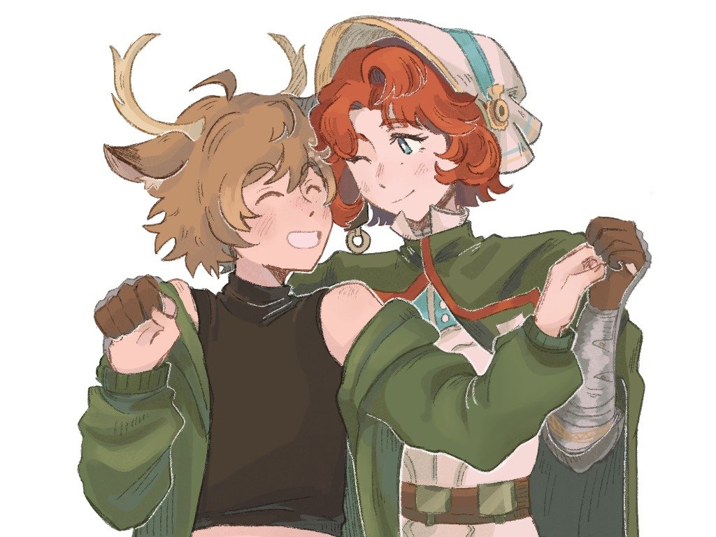 Starry_Antlers's tweet photo. YIPPEE I GOT YUMESHIP ART WITH MARSHA FROM @mogufuuri THEY ARE SO STUPIDLY CUTE AND SILLY I LOV ETHEM A LOT https://t.co/aCVqPdLNSr