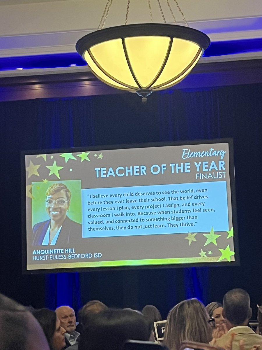 talanajb's tweet photo. What an amazing night! Ms. Anquinette Hill was crowned Region 11 Elementary Teacher of the Year!  This is the first time our district has received this honor! AND, Mrs. DaMisha Nottingham, one of my new hires, was honored tonight as District TOY for her former district! https://t.co/2RBF5acxXj