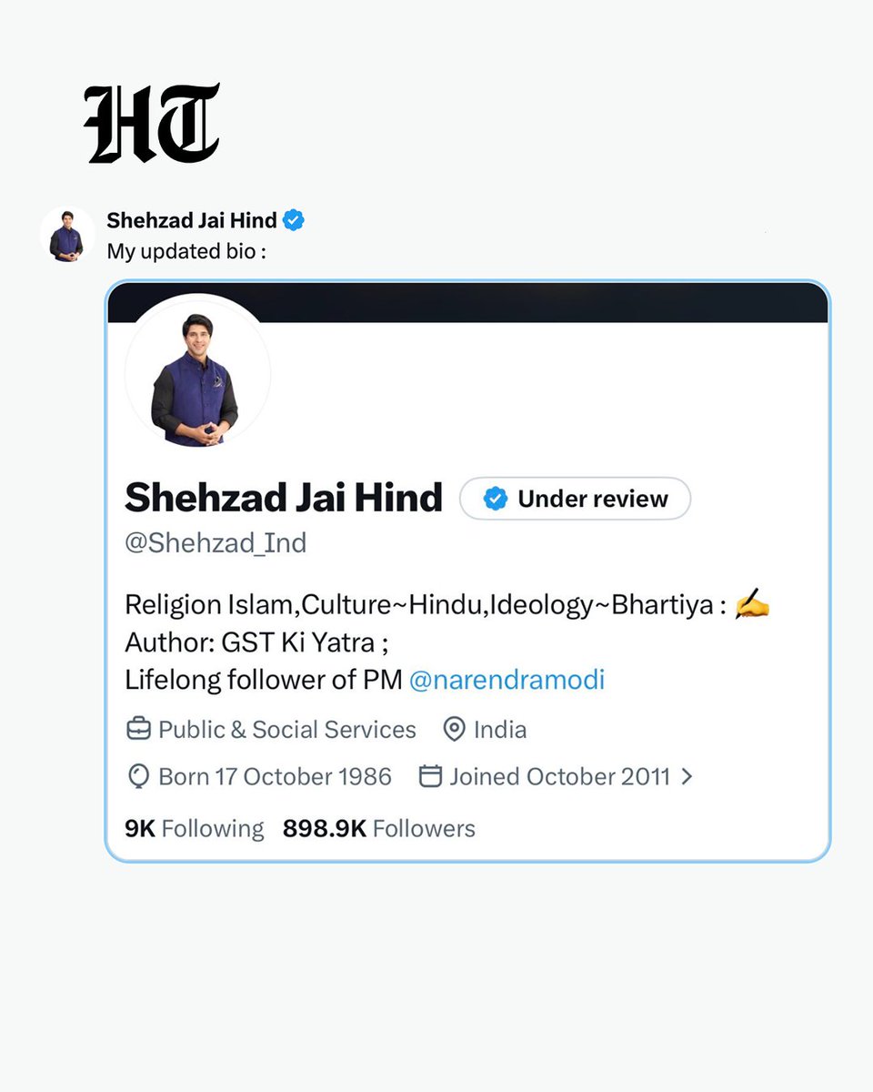 htTweets's tweet photo. Shehzad Poonawalla, who served as the national spokesperson of the Bharatiya Janata Party, has resigned from the party.

Poonawalla tendered his resignation to the top brass of the BJP and cited personal reasons behind the decision, CNN-News18 reported citing sources.

More details: https://t.co/tohObJhiDg