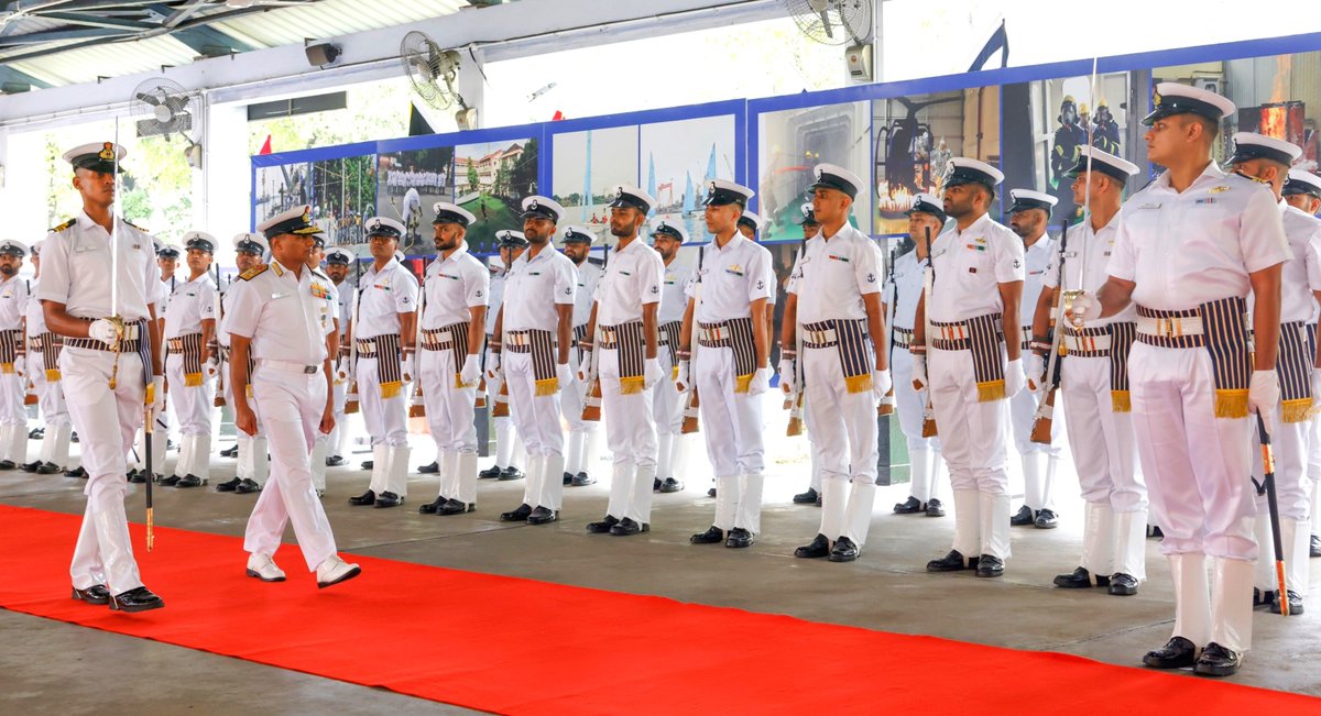 IN_HQSNC's tweet photo. Admiral Krishna Swaminathan, Chief of the Naval Staff, arrived at #SouthernNavalCommand, Kochi on a two-day visit on 29 Jul 26. 
He was received by VAdm Sameer Saxena, #FOCINC #SNC.  During the visit, he was briefed on operational activities, training initiatives and key capability-enhancement projects at SNC.
The visit reinforced the #IndianNavy’s People First and Always approach and reiterates it’s commitment to build itself into an agile, adaptive and technically-skilled force that is adept at executing challenges across the full spectrum of naval operations.
@indiannavy @IndiannavyMedia @SpokespersonMoD @DefenceMinIndia @DefencePROkochi