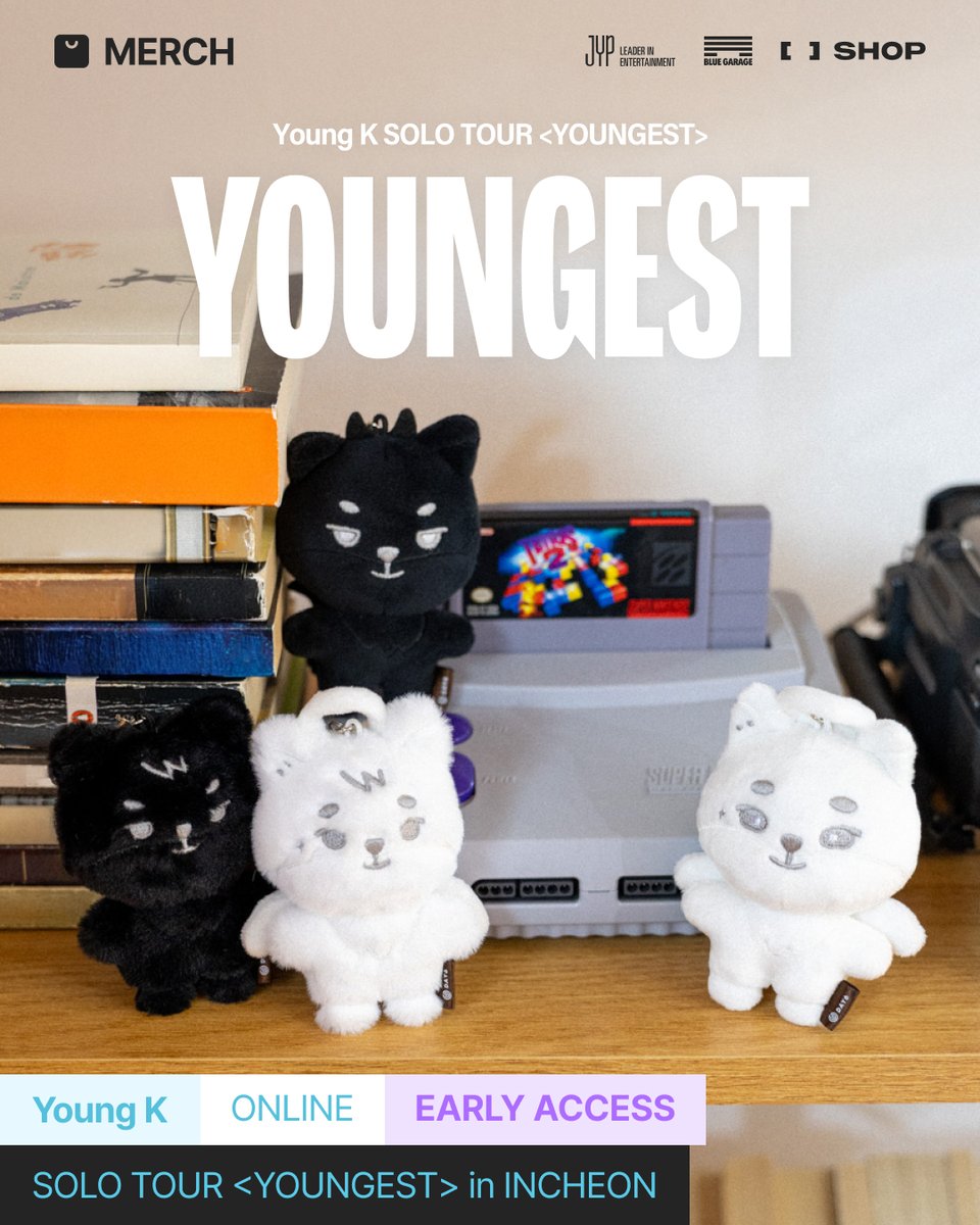 the_FANSSHOP's tweet photo. Young K Solo Tour <YOUNGEST> in INCHEON
OFFICIAL MERCH INFORMATION

【ONLINE】

🍀EARLY ACCESS OPEN

📅7.31 FRI 15:00 - 8.2 SUN 23:59 (KST)
🔗https://t.co/1vxgkw5NIz 

#DAY6 #데이식스
#영케이 #YoungK
#YOUNGEST
#YoungK_Solo_Tour_YOUNGEST
#FANS_SHOP #팬즈샵 https://t.co/oVxGR8kZCh