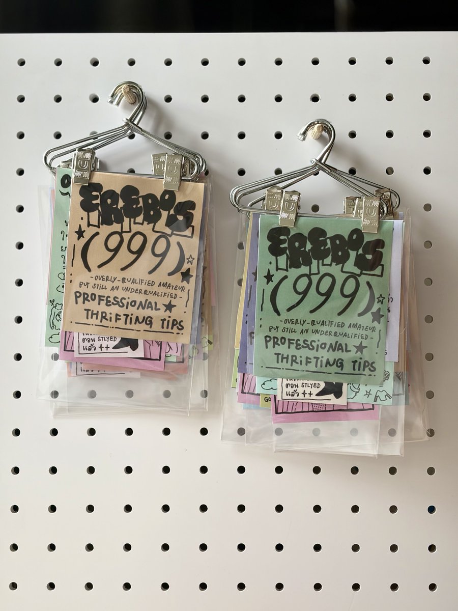 avrilundi's tweet photo. a zine I made from too small clothes hangers https://t.co/ZT0goyYkTe