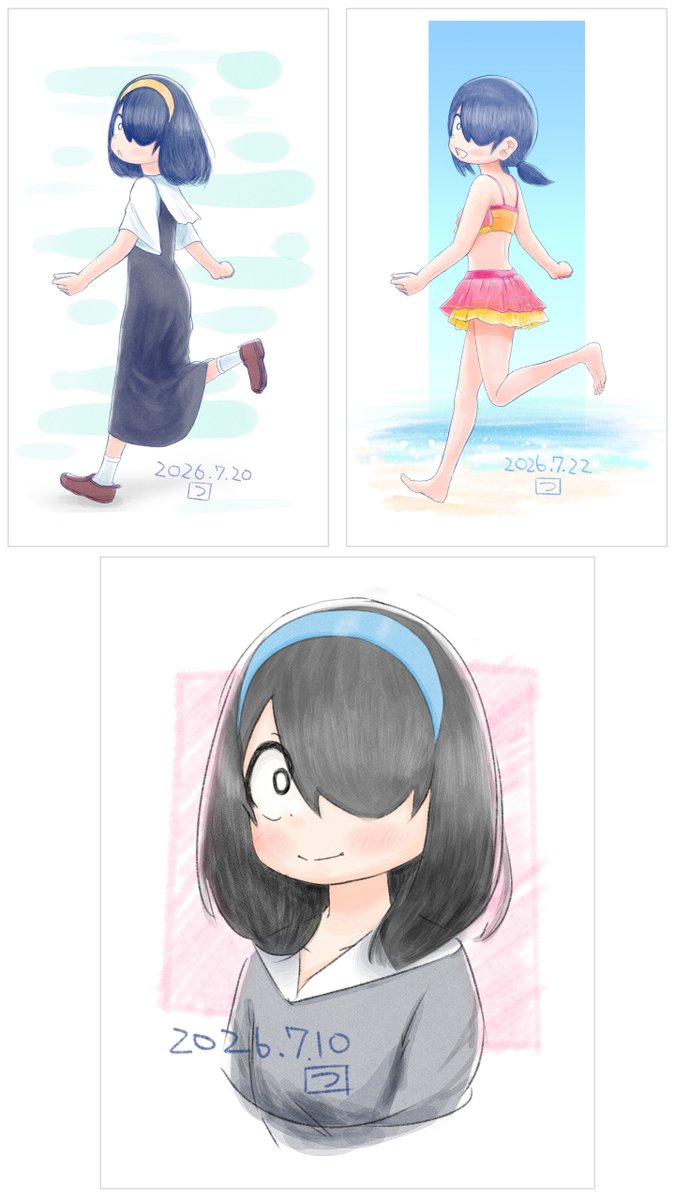 tubuanko_m's tweet photo. 今月は3枚でしたぁ✏️
#今月描いた絵を晒そう
#転校生がグイグイくる
#西村さん
#mycluelessfirstfriend https://t.co/dDqUnGgg1W