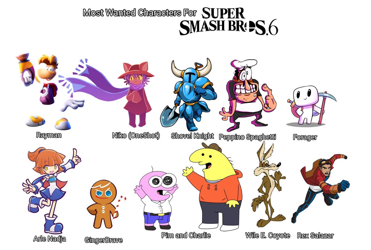 MixelsVideo's tweet photo. Here Are My Most Wanted Smash Bros Characters for Super Smash Bros 6 https://t.co/mOH8rVPT6I
