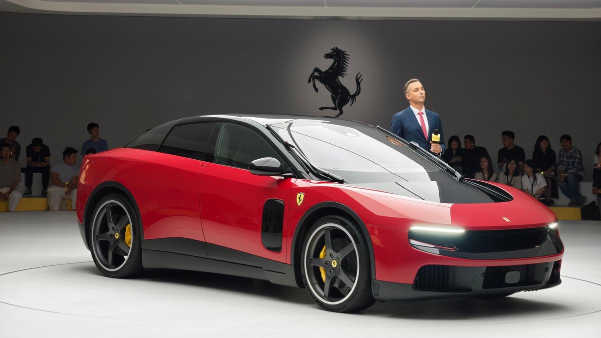 luxurylaunches's tweet photo. Despite being branded the ugliest @Ferrari  ever built, the $630,000 Luce sold out its entire 2026 run in six weeks. Only 500 cars exist, and Ferrari needed just 0.56% of its client list to claim them - 
https://t.co/F0cONVesxu https://t.co/npxosGt7B6
