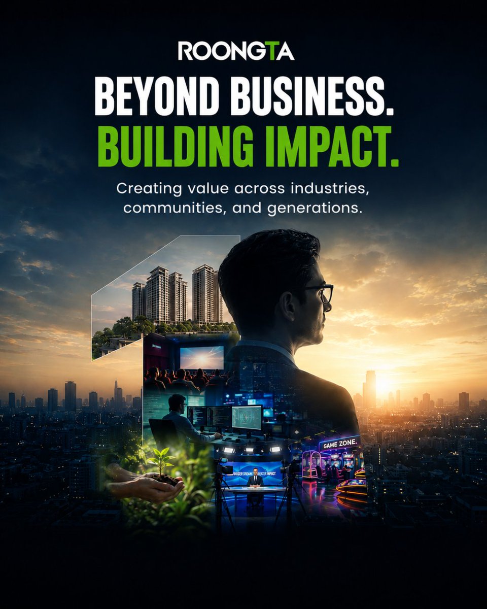 roongtagroup11's tweet photo. One Vision. Multiple Possibilities.
From real estate and technology to entertainment, media, gaming, and social impact, Roongta Group is building a better tomorrow.
#RoongtaGroup #OneVision #BuildingImpact #WeBuildTomorrow https://t.co/v1HoMUA9xg