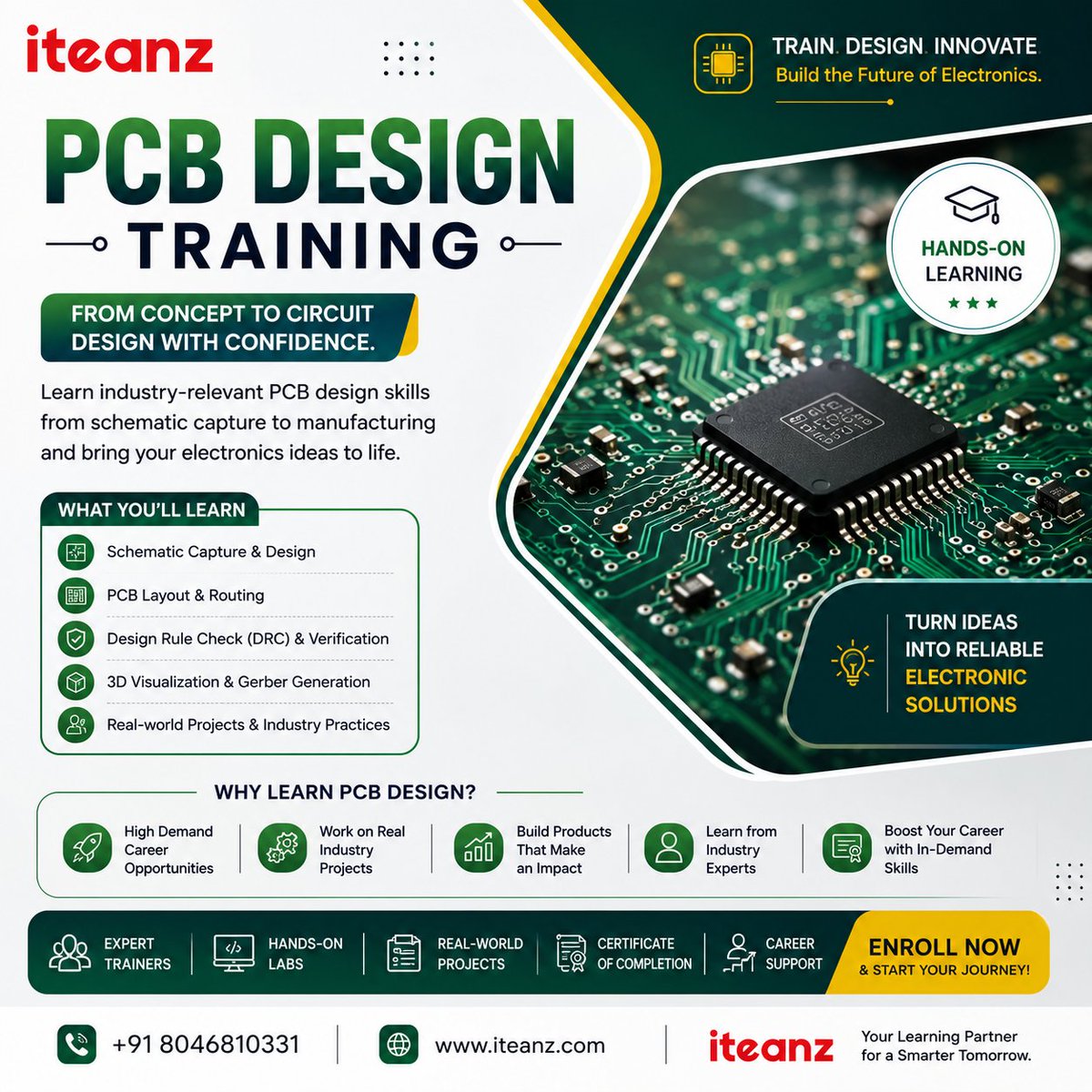 iteanzglobal's tweet photo. Master PCB Design with practical, industry-focused training at ITEANZ and build the skills behind tomorrow's electronics.

🌐 https://t.co/CHhdEj1sxA
📞 +91 8046810331

#PCBDesign #Electronics #Engineering #CircuitDesign #ITEANZ #HardwareDesign #Innovation #FutureSkills #PCB https://t.co/tyCNBK3Od5