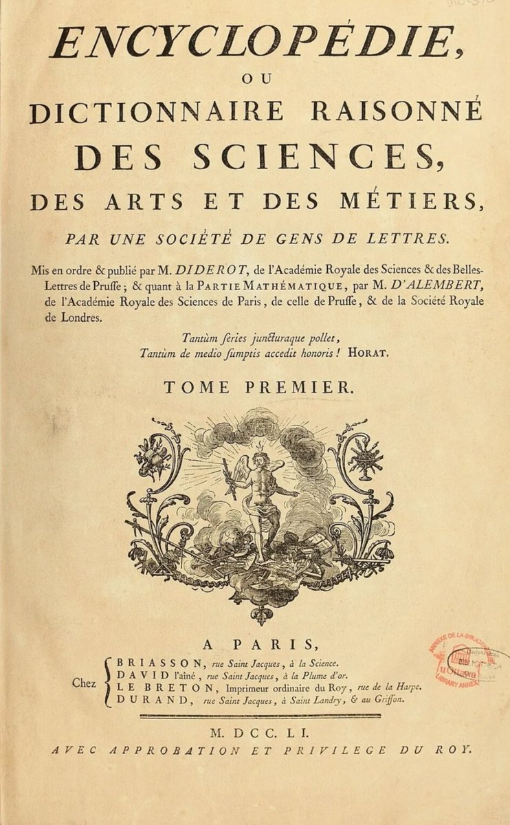 bibliofilie's tweet photo. Sterfdag schrijver/filosoof Denis Diderot (1713-1784), een boegbeeld van de Verlichting. Onder zijn leiding vond het grootste boekenproject van de 18e eeuw plaats: een 28-delige encyclopedie (die hij níét uitvond) waarmee hij kerk en censuur een hak zette. Prestatie van formaat. https://t.co/gzFJPB4NuU