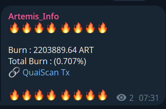 ArtemisQuai's tweet photo. 10 dni pracy bota. Zysk to nie całe 100 QUAI. Spale to. Przypominam o kanale informacyjnym na Telegramie gdzie możecie zobaczyć zyski bota, okresowe spalania czy statystyki tygodniowe.  
Buduje dalej. 🦾🔥
#Burn $ART @QuaiNetwork 
https://t.co/ZwpXc7lrEi
https://t.co/9AjBVGceWo https://t.co/kMVVzRFqwT