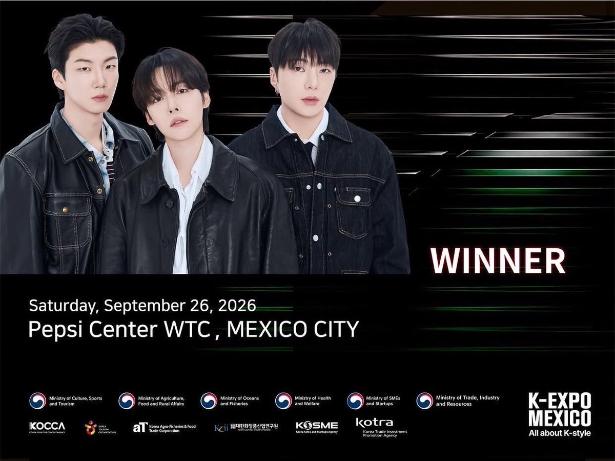 jekkibby2's tweet photo. WINNER TO PERFORM IN MEXICO CITY FOR K-EXPO on SEPT 26‼️‼️‼️ https://t.co/lU5m4IYC8v