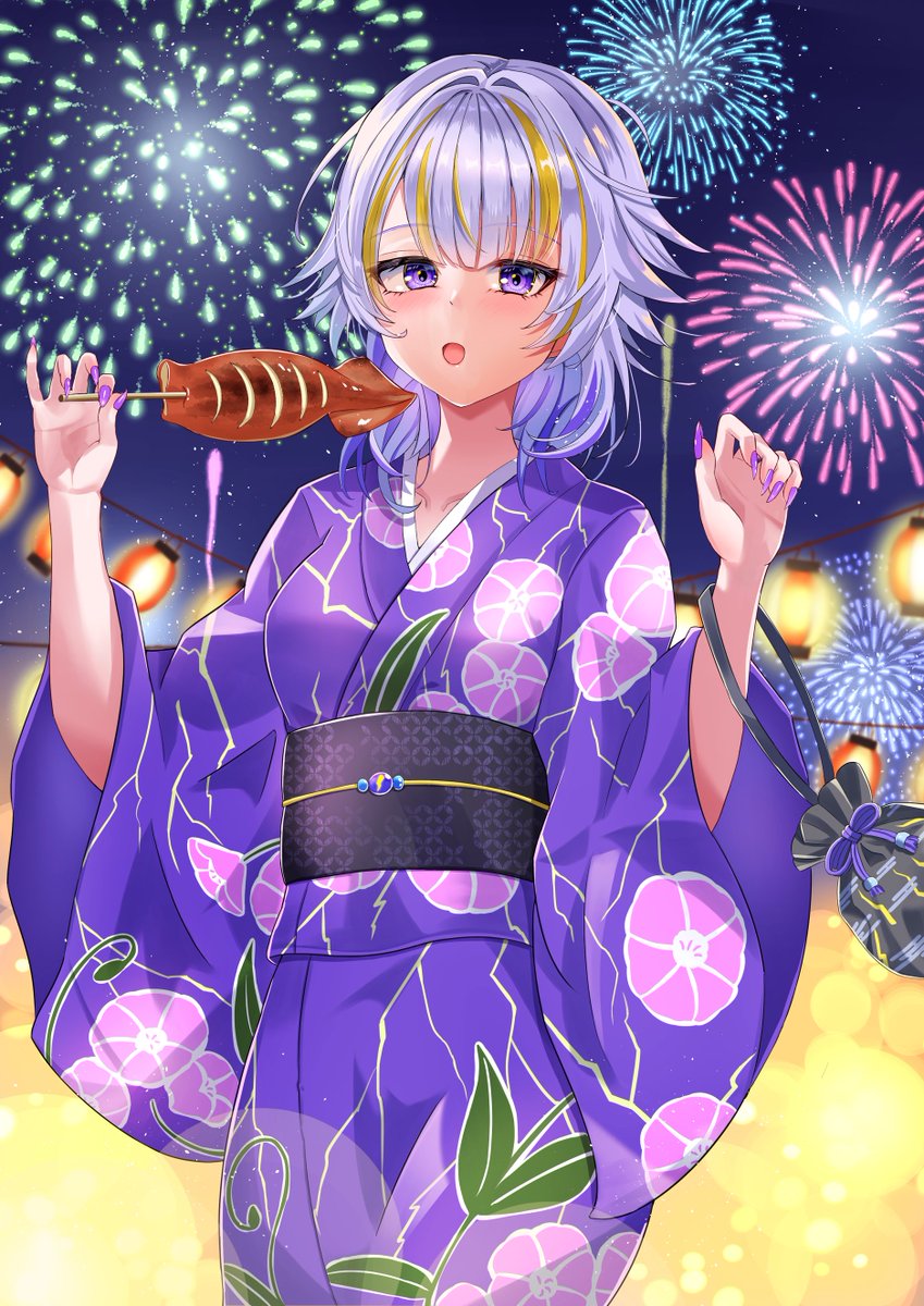 nekodacha's tweet photo. 夏祭り⚡🚀
#雷ブラリー　#天導ライカ https://t.co/LOHLTIkti1