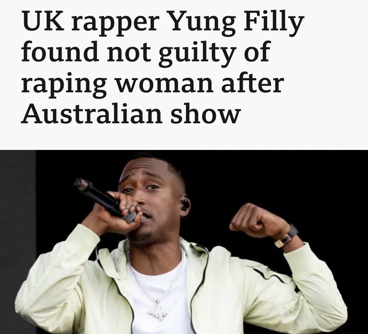 hewantswealth's tweet photo. YUNG FILLY NOT GUILTY!!! 

IN AUSTRALIA!!!

Let’s be honest…they would’ve wanted to make an example of him if there was sufficient evidence! ALL those years fighting his case. All his friends abandoning him. All that money lost! 

Incredible scenes! 🇦🇺 https://t.co/LenhNMDF1V