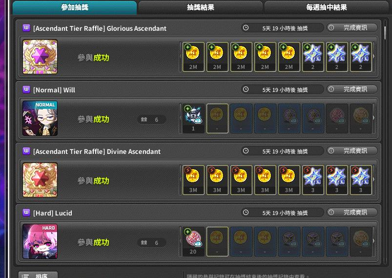 gn860107's tweet photo. 這周比上周更驚險，因為二階時失誤了一次慢了一輪進三階，最後的10秒才壓線收掉Will，但是都沒抽到好的獎品，連露希妲都只給我二十顆紅幣....只能領保底了😭😭
@MaplestoryU 
#DearMSNDiary
#HyperSummerChallenge https://t.co/I4oFMXz2P7