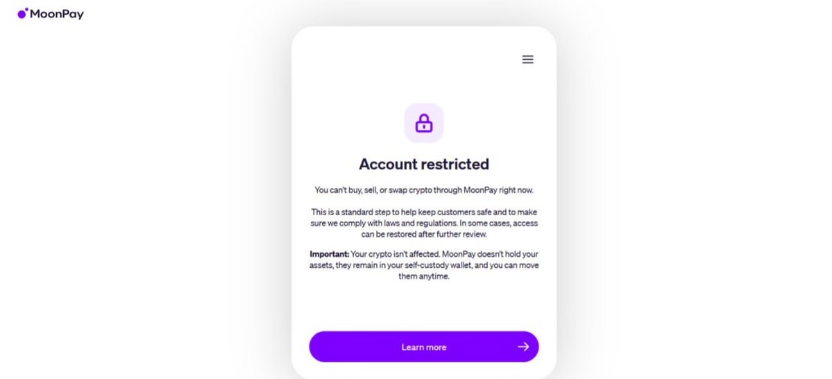 Astrofordweb3's tweet photo. @KunalxWeb3 😭😭😭😭 @moonpay crime play for heart please arrest of founder https://t.co/P1w9Ve4UI0