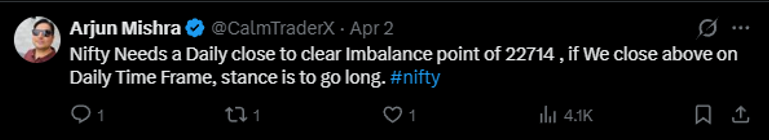 CalmTraderX's tweet photo. Nifty bottomed on 2nd April, and I posted it here on X in real time.

In the upcoming FREE webinar, I'll explain the logic and data behind that call so serious followers can understand the process not just the outcome.

If you've been following my work, this is for you.

Join using the pinned link.

#Nifty #