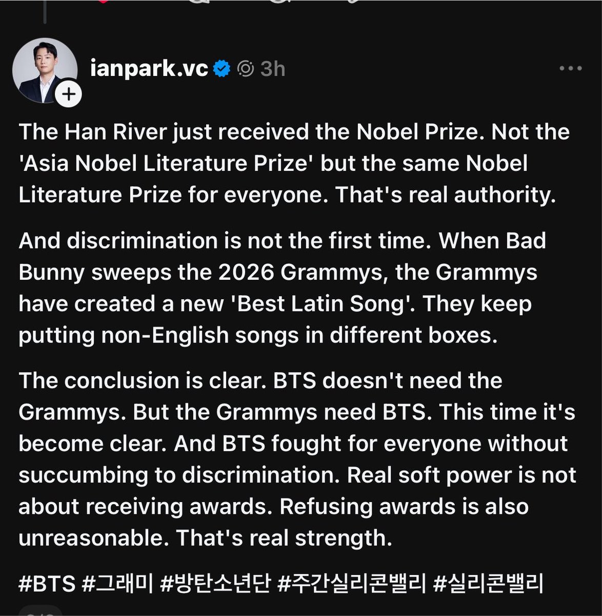 nisaaaaBTS's tweet photo. Brilliant arguments actually 🙌🙌 and this is auto translation from korean, so han rive is actually hang kang ( a korean nobel prize winner) https://t.co/eHeiHy7jPF