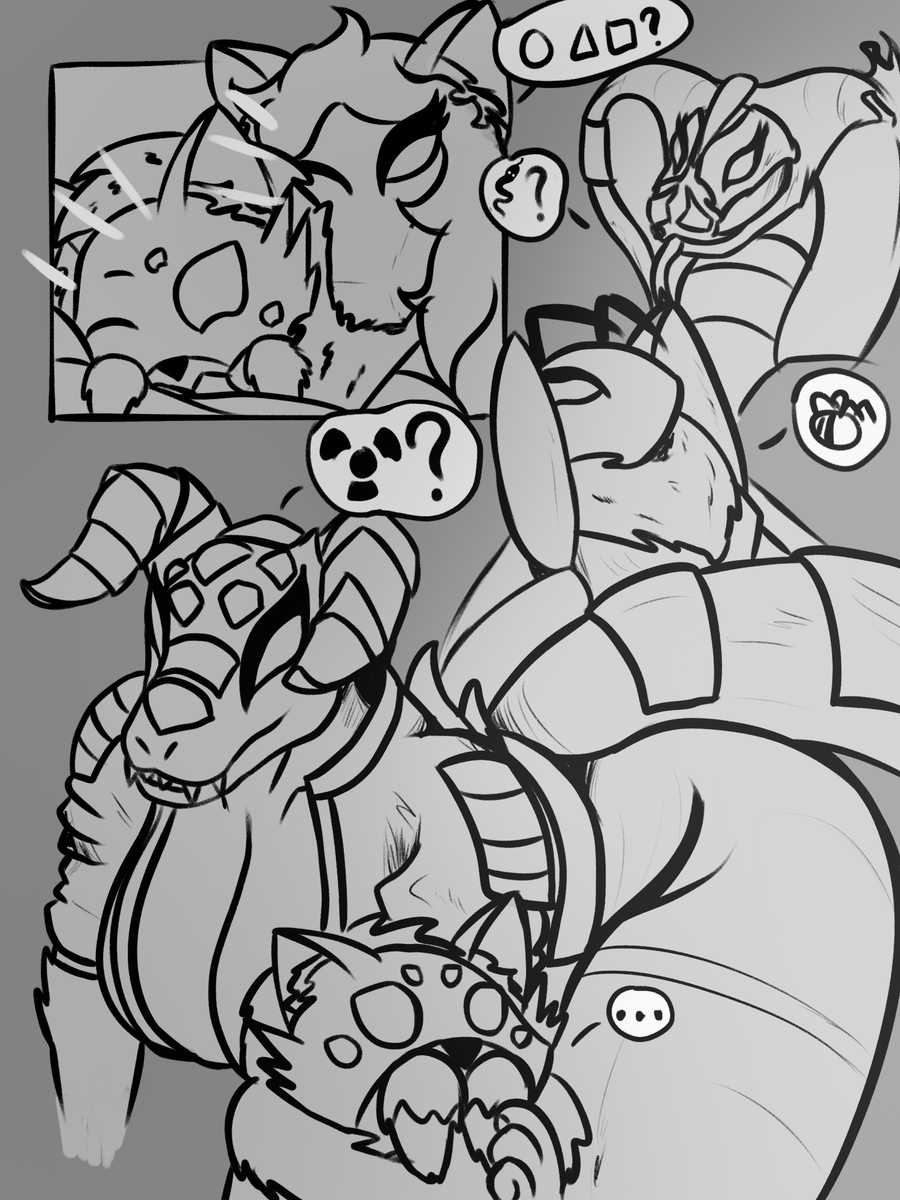 pyrogodlike's tweet photo. shoud start posting this as i start working on "triple coffee shot" so here page 1 heheheh, later @SketchyProtogen will come hehehe #oc #ocfurry #pyro https://t.co/n31hGh2Bds