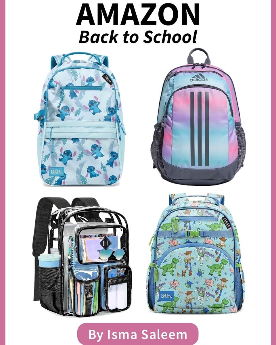 ismasaleemstyle's tweet photo. Backpacks for school. These school bags are affordable and useful.
@amazon
#ad
#Amazon #schoolbags #backpack #backtoschool #amazonfinds #founditonamazon #bags
.
https://t.co/NRILI2GMAv https://t.co/AC0dIaw7ND