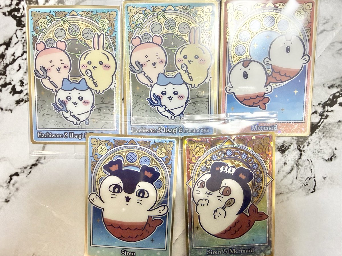 m_ryu_t_'s tweet photo. 【交換】ちいかわ 人魚の島のひみつ ウエハース

譲　セイレーン 人魚 ちいかわ&amp;島ニ郎 ちいかわ ハチワレ うさぎ

求　ちいかわ ハチワレ うさぎ 、ちいかわ 島二郎

2:2の交換優先
郵送希望
検索からもお声がけ下さい
スムーズなお取引希望 https://t.co/WEAPHkA19T