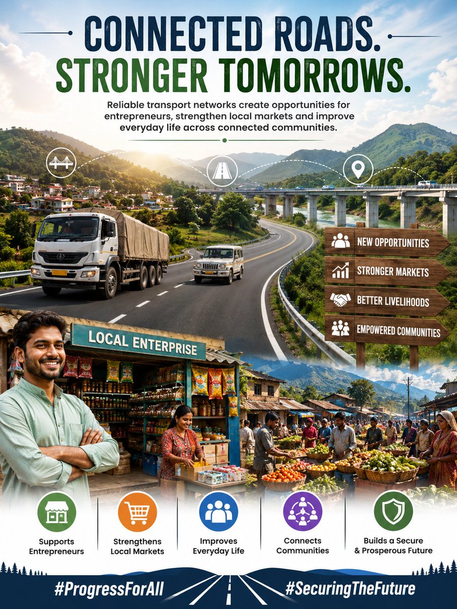 MamangMallo's tweet photo. Reliable transport networks create opportunities for entrepreneurs, strengthen local markets and improve everyday life across connected communities. #ProgressForAll #SecuringTheFuture https://t.co/guKX6nxCqF