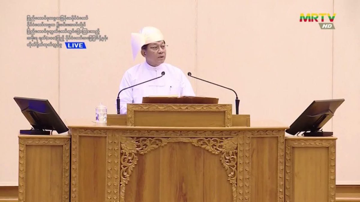 MayWongST's tweet photo. #Myanmar junta leader-turned President Min Aung Hlaing even said he has tolerated the attitudes &amp; "discimination" of some @ASEAN members (without naming them) &amp; that Myanmar has been patient &amp; cooperative as responsible #ASEAN member. But reiterates his rejection of 5-point plan https://t.co/b473kezWaV