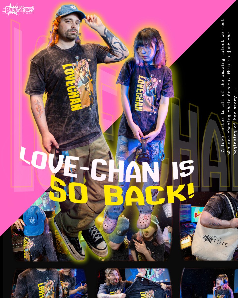 BangZoom's tweet photo. 👁️🫦👁️ Our studio mascot, Love-Chan, has crash landed with a brand new collection available now through our Studio Store in the bio!
A love letter to all of the amazing talent we meet who're chasing their dreams. 🚀
Get 10% off for a limited time by using code: LOVE in check-out! https://t.co/hhnEC4zPKi