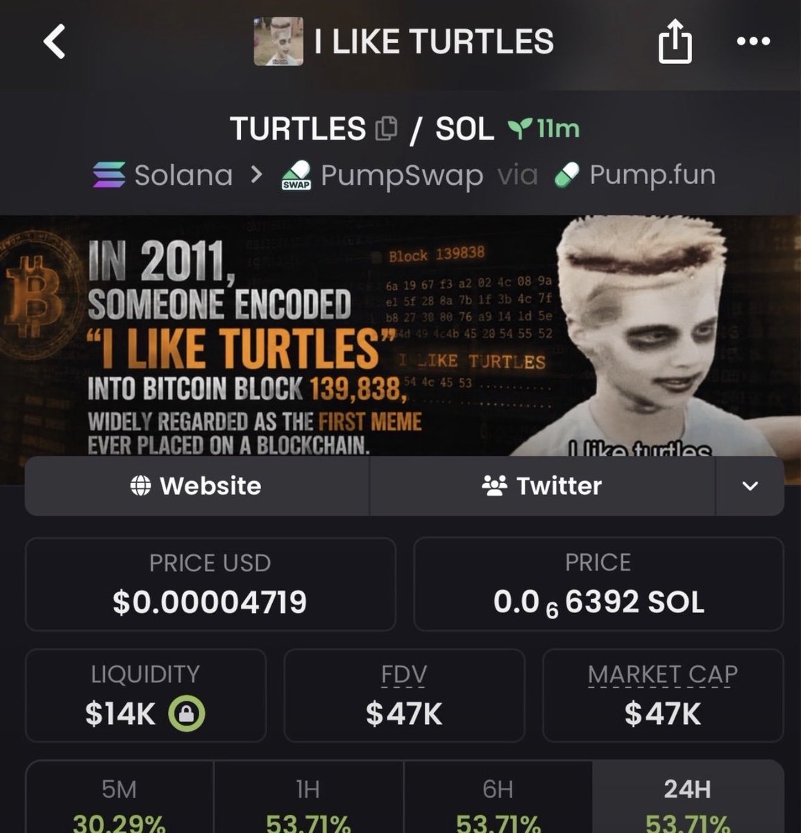 JadenSmithDR's tweet photo. Watch your entry on $TURTLES

CA>
9tiJwmvYbNgpJ4s1MWUndmETDgx93nsEi4yVL4vXpump

#SOLANA #MEMECOIN #LOWCAP https://t.co/EdSAEW9Agn