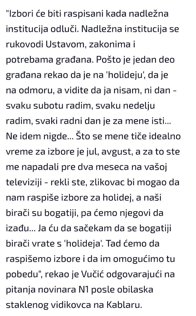 Solly_Attwell's tweet photo. Možda je jedan deo građana na holiday, pošto je leto i to je normalna pojava. Ono što nije normalno je da predsednik bude ovako fucked up i sick in the head. Ali će uskoro izbori pa ćemo da ga send to history. Pa onda može u hospital da ga konačno leče... https://t.co/gMkoXF3Qde