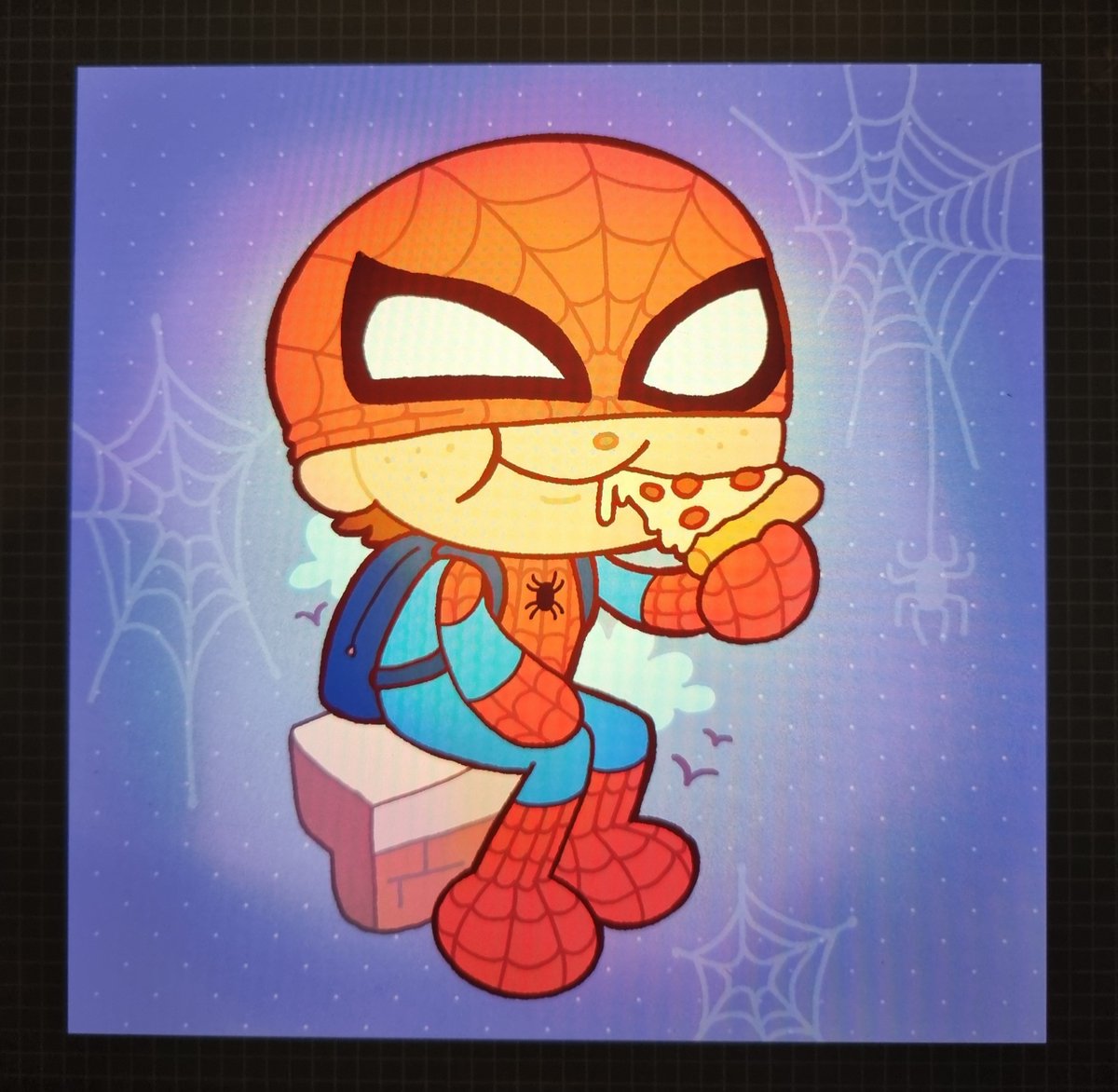 pirinmiku's tweet photo. #spiderman someone give my boy a nice new york slice https://t.co/BeOmcTiGfK