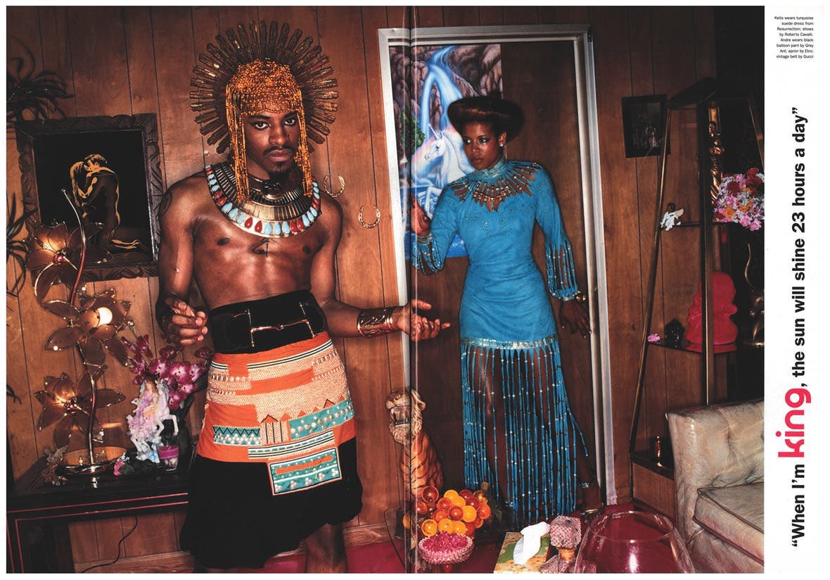KORDEICLUB's tweet photo. kelis and andre 3000 photographed by david lachapelle for ‘the face magazine’ issue #88 (2004) https://t.co/uSWR0CbbFH