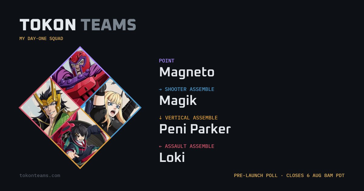 Pufftrees_'s tweet photo. The biggest question right now is, what is your day 1 #marveltokon squad??? Here is mine. Fresh poll up on tokonteams ⬇️⬇️, let's gather some data! https://t.co/KlLQrHBDal