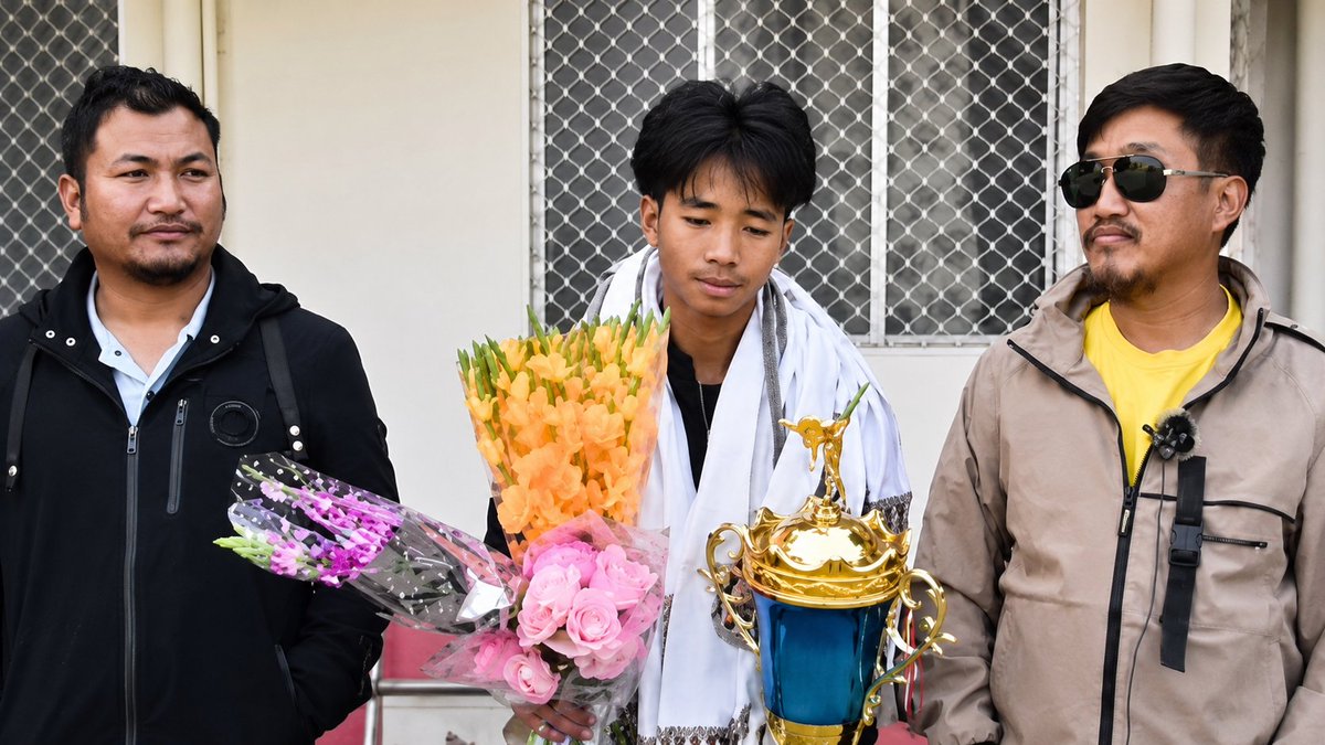 AP_Diaries's tweet photo. Arunachal Pradesh's Khya Tai Bengde shines on the international stage, winning 🥇 Gold in the Senior Male Team Kata event at the South Asian Karate Championship 2026.
A proud moment for Arunachal and India! Congratulations, champion! 👏
#KhyaTaiBengde #ArunachalPradesh #Karate https://t.co/O1QkgqeFtN