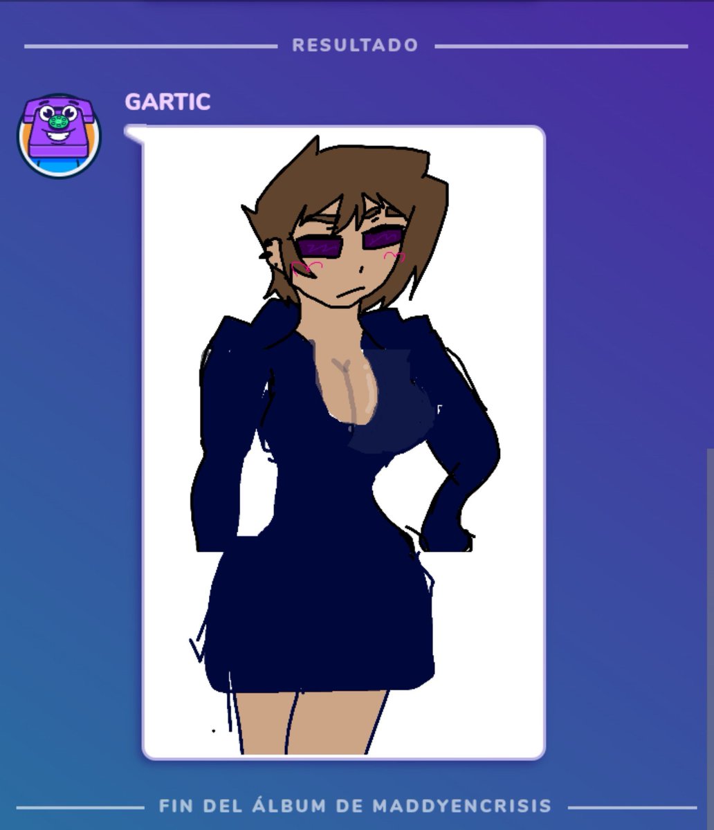 theCandycoffee's tweet photo. Jugando gartic con mis primas JAJDJAJA
1-El cuello le mide lo mismo que la cintura 
2-no me dio tiempo 
3- al final eran reptilianos  peleando
4- Era literal lo de feto https://t.co/QNMqdAzNBg
