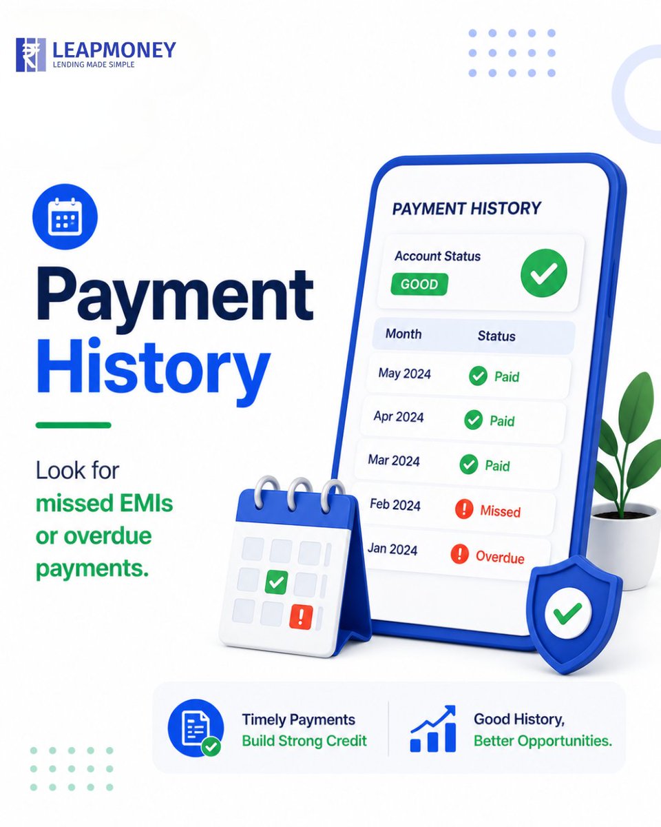 LeapMoney_'s tweet photo. Your credit score isn't the whole story.

Before applying for a loan, review your credit report and check:
 Personal details
 Active loans
 Payment history
 Credit enquiries
 Errors
A small mistake today can delay tomorrow's loan.
🌐 https://t.co/PP54rZ0jaq
#CreditReport #Credit https://t.co/jR6xnEanzL